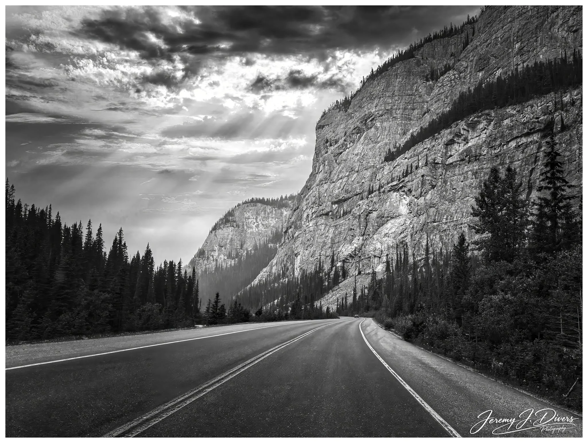 "The Road Beyond," (Black & White) Banff National Park, Alberta, Canada