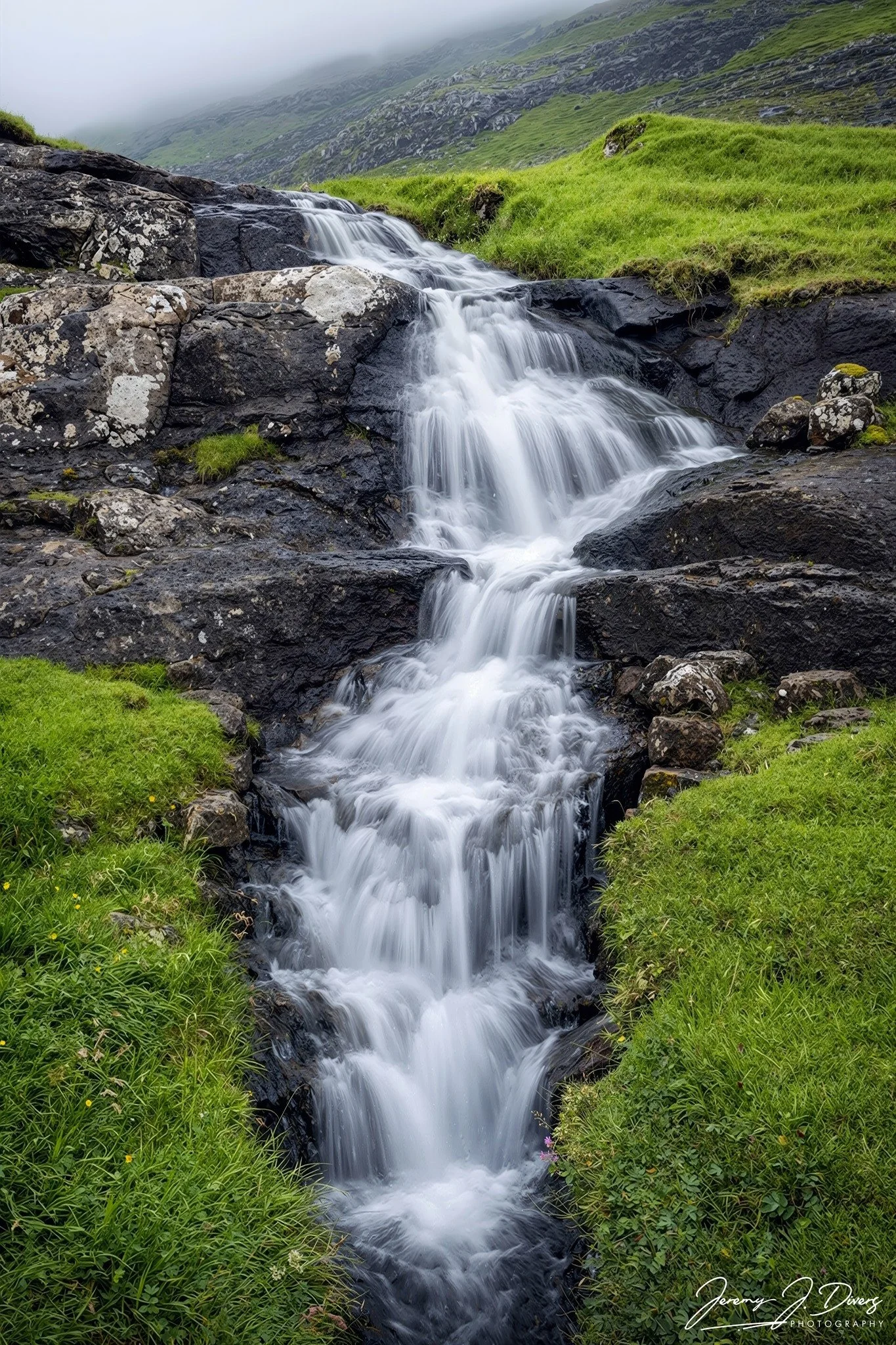 “Mist-Kissed Descent” Streymoy Island, Faroe Islands