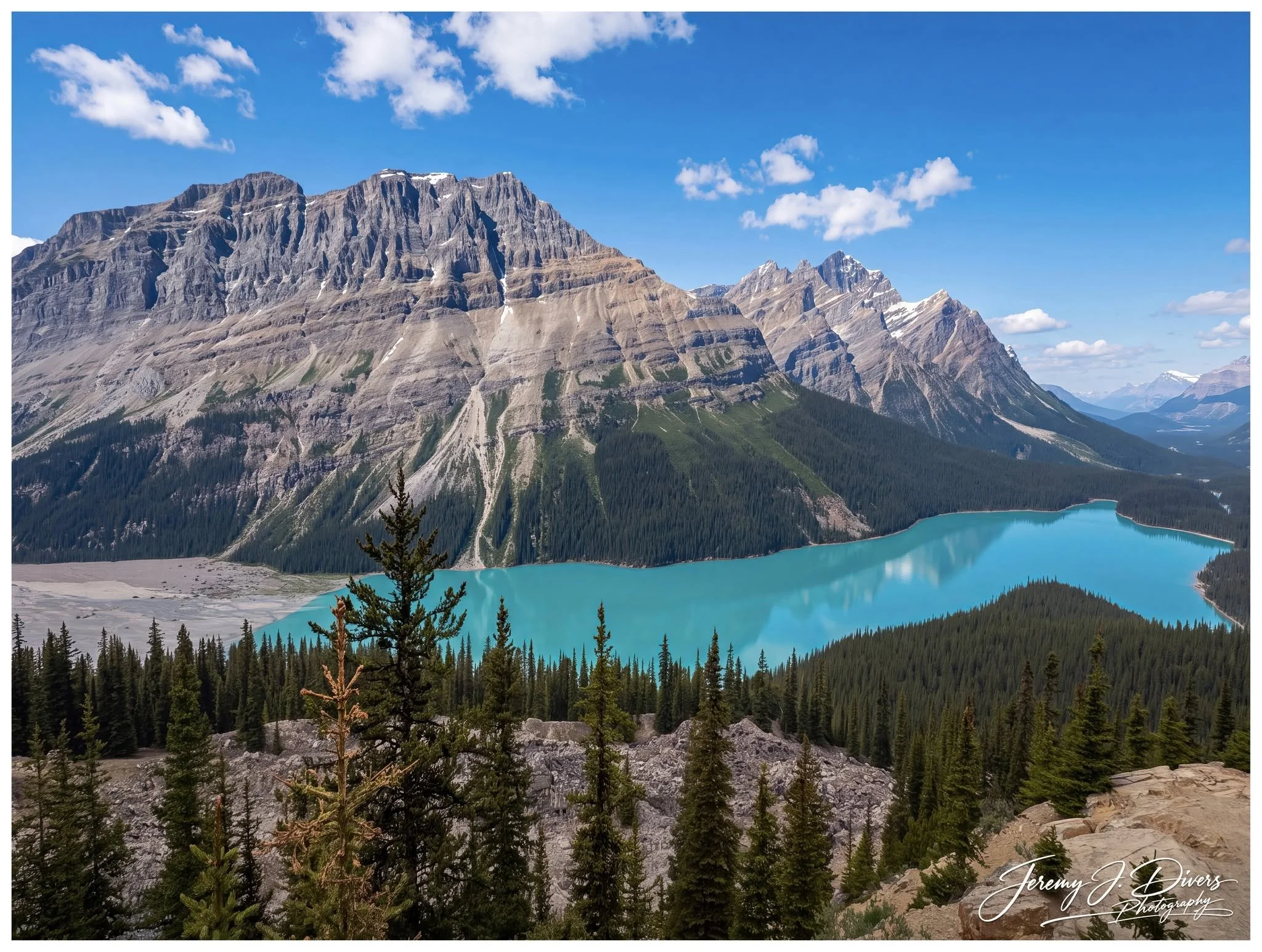 "The Waputik Range Beside Peyto Lake" Banff National Park, Alberta, Canada