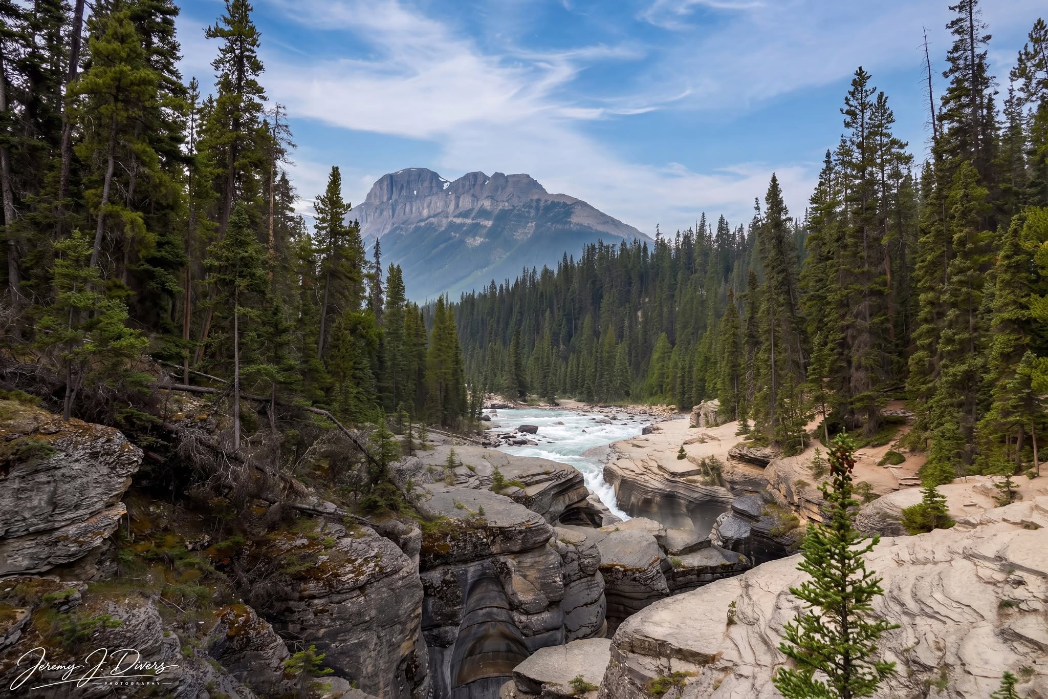 "Through the Heart of the Canadian Rockies" Mistaya Canyon, Banff National Park, Alberta, Canada