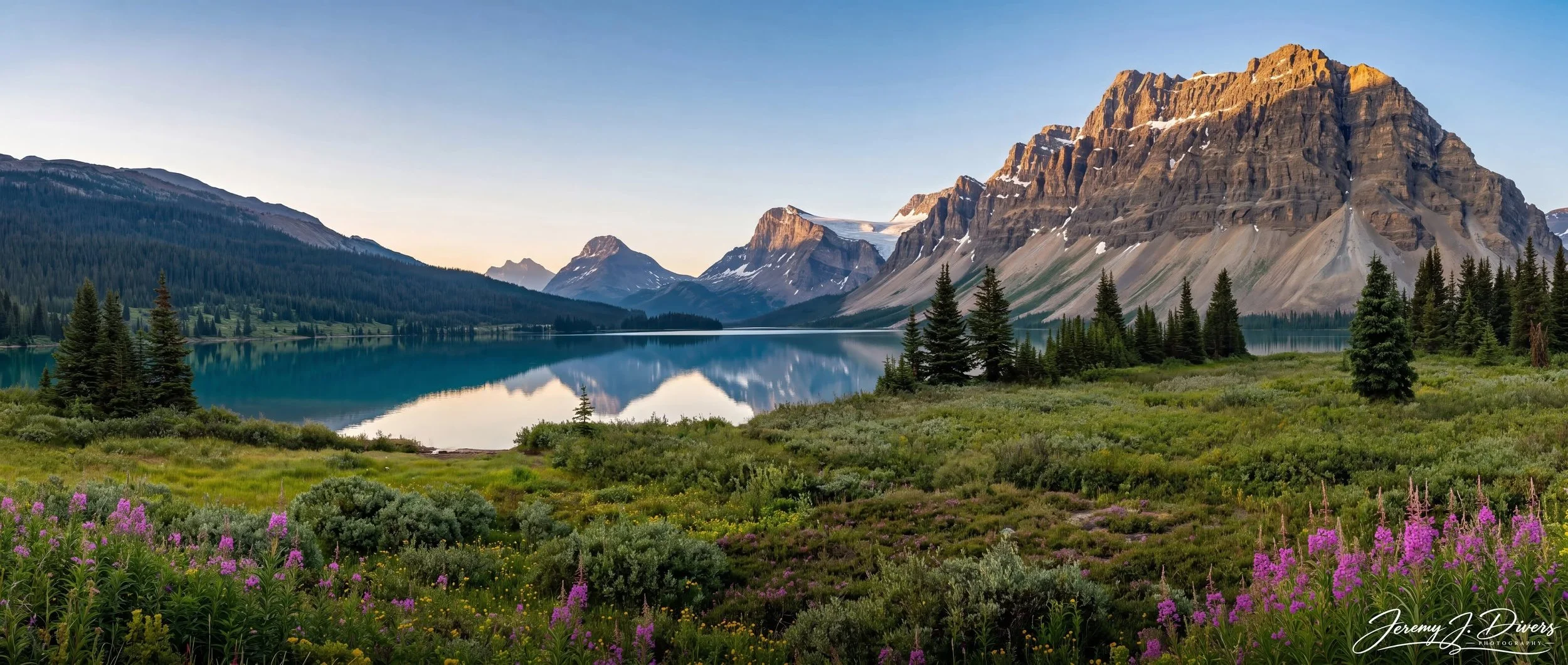 "Bow Lake Panorama" Banff National Park, Alberta, Canada