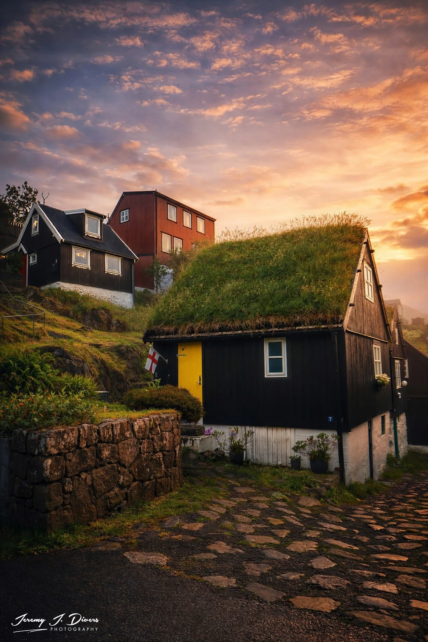 "Sunset Over Tórshavn" (B) Streymoy, Faroe Islands