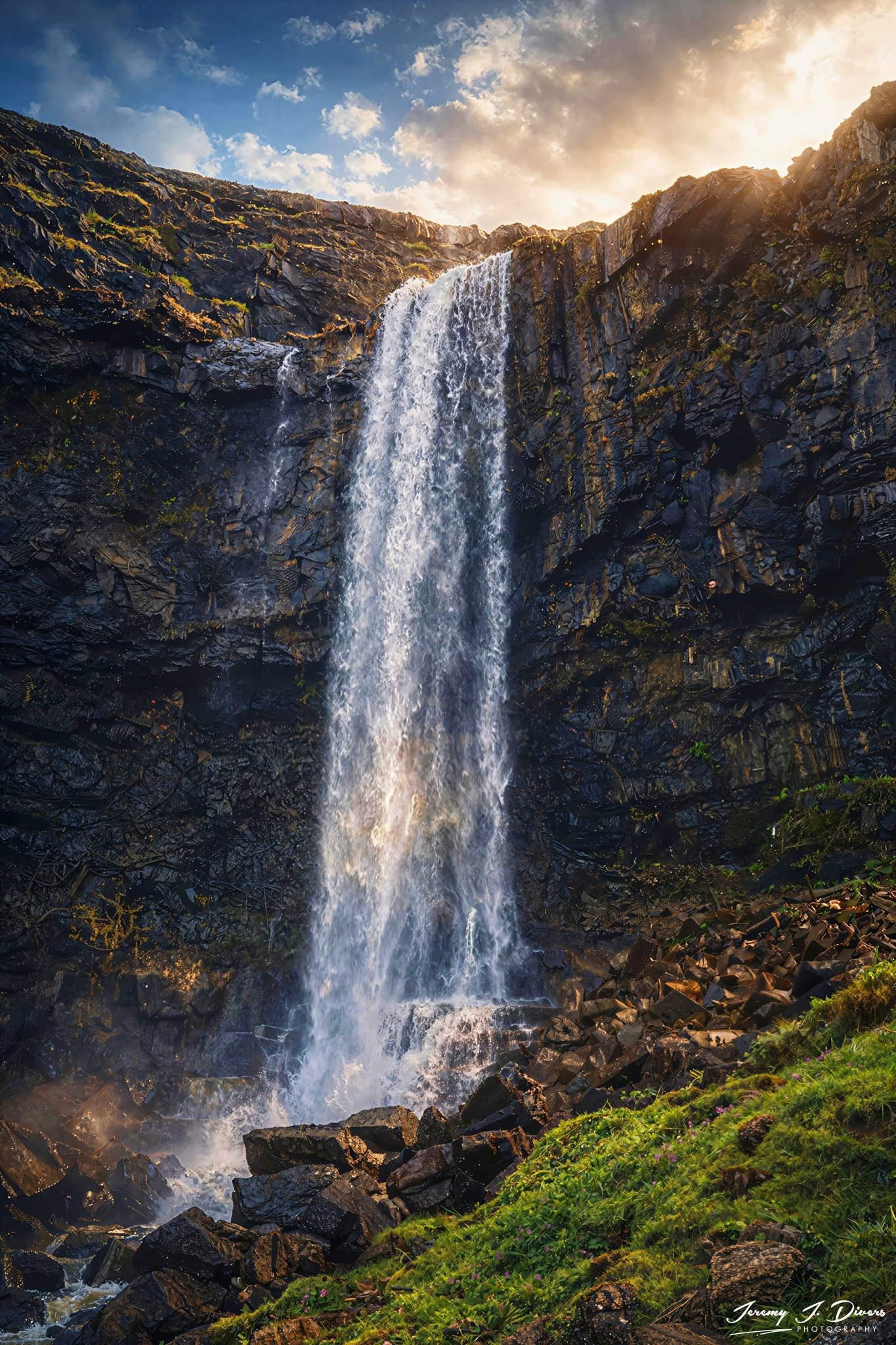 "The Majesty of Fossá Waterfall" (B) Streymoy, Faroe Islands
