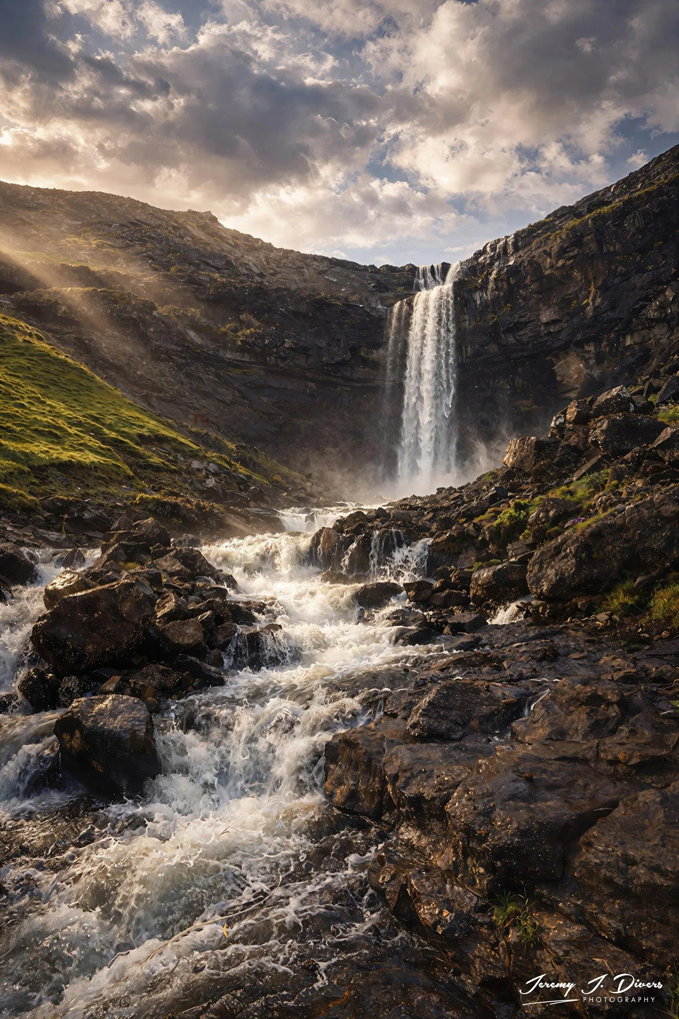 "The Majesty of Fossá Waterfall" (A) Streymoy, Faroe Islands