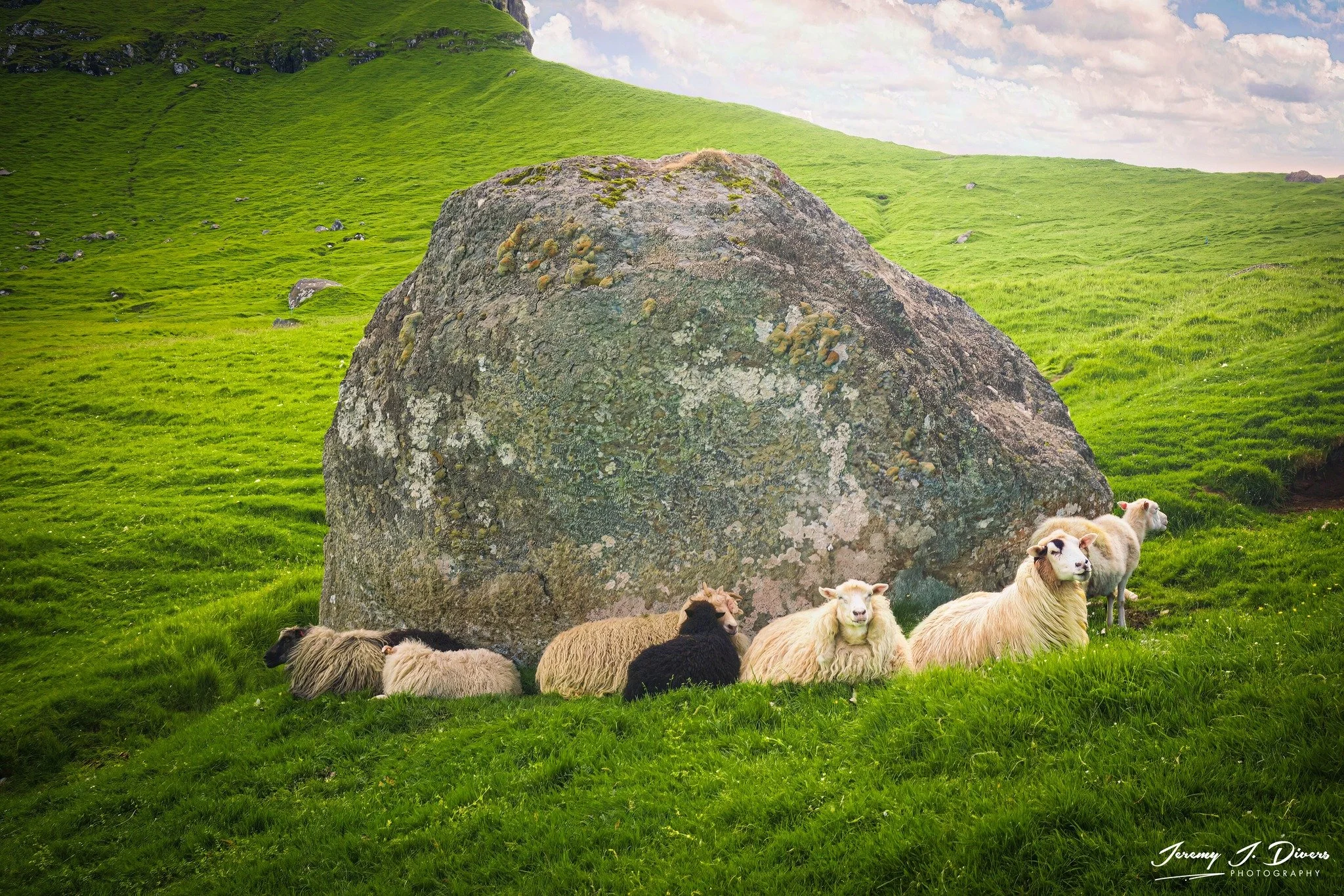 "Sheep Rock" Cliffs of Kalsoy, near the village of Trøllanes, Faroe Islands