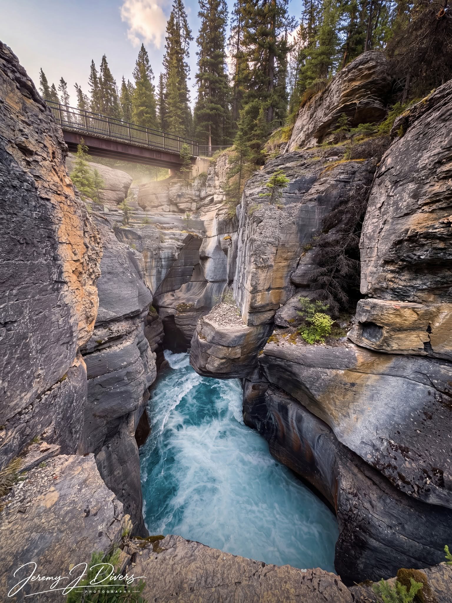 “Where the River Carves the Stone” Mistaya Canyon, Banff National Park, Alberta, Canada