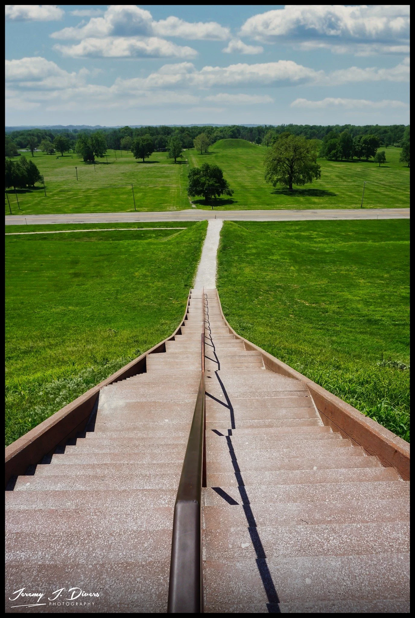 "Descending Monk's Mound" Cahokia, Illinois 