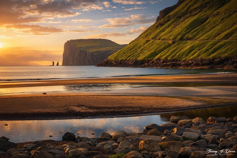 "Sunset Along the Beaches of Tjørnuvík" Streymoy, Faroe Islands