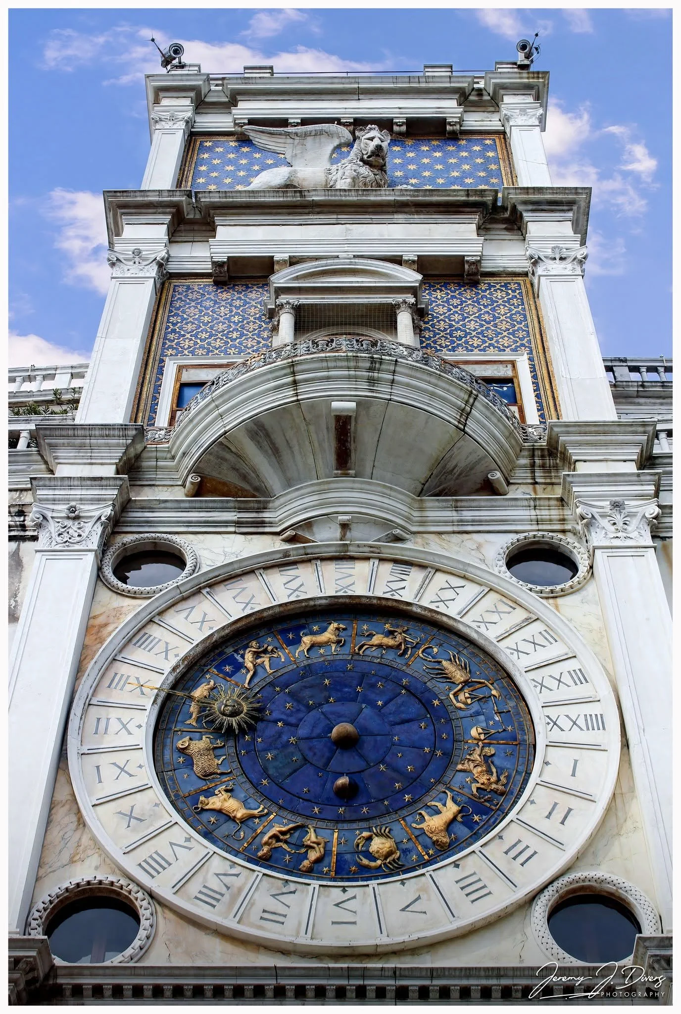 "Looking Up at the St. Mark's Clock Tower" Venice, Italy