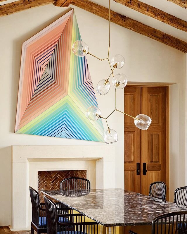 Recent work for @joelmozerskydesign featuring an insane sculptural geometric abstract painting by Yoko Haru.