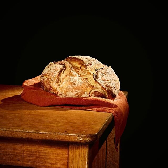 Sourdough Loaf, b. April 6, 2020 // Basket of Bread, b. April 1945. Adopted as his Surealist object in 1929, Salvador Dal&iacute; became intensely preoccupied with the imagery of bread. Dal&iacute; used bread to symbolize &amp; contextualize his poli