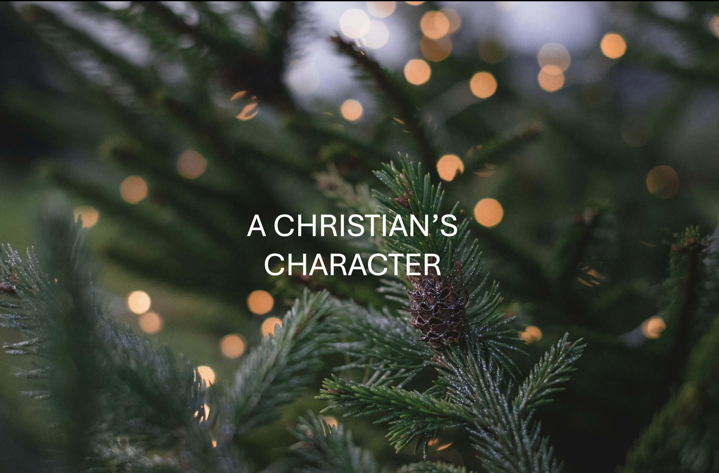 A Christian’s Character