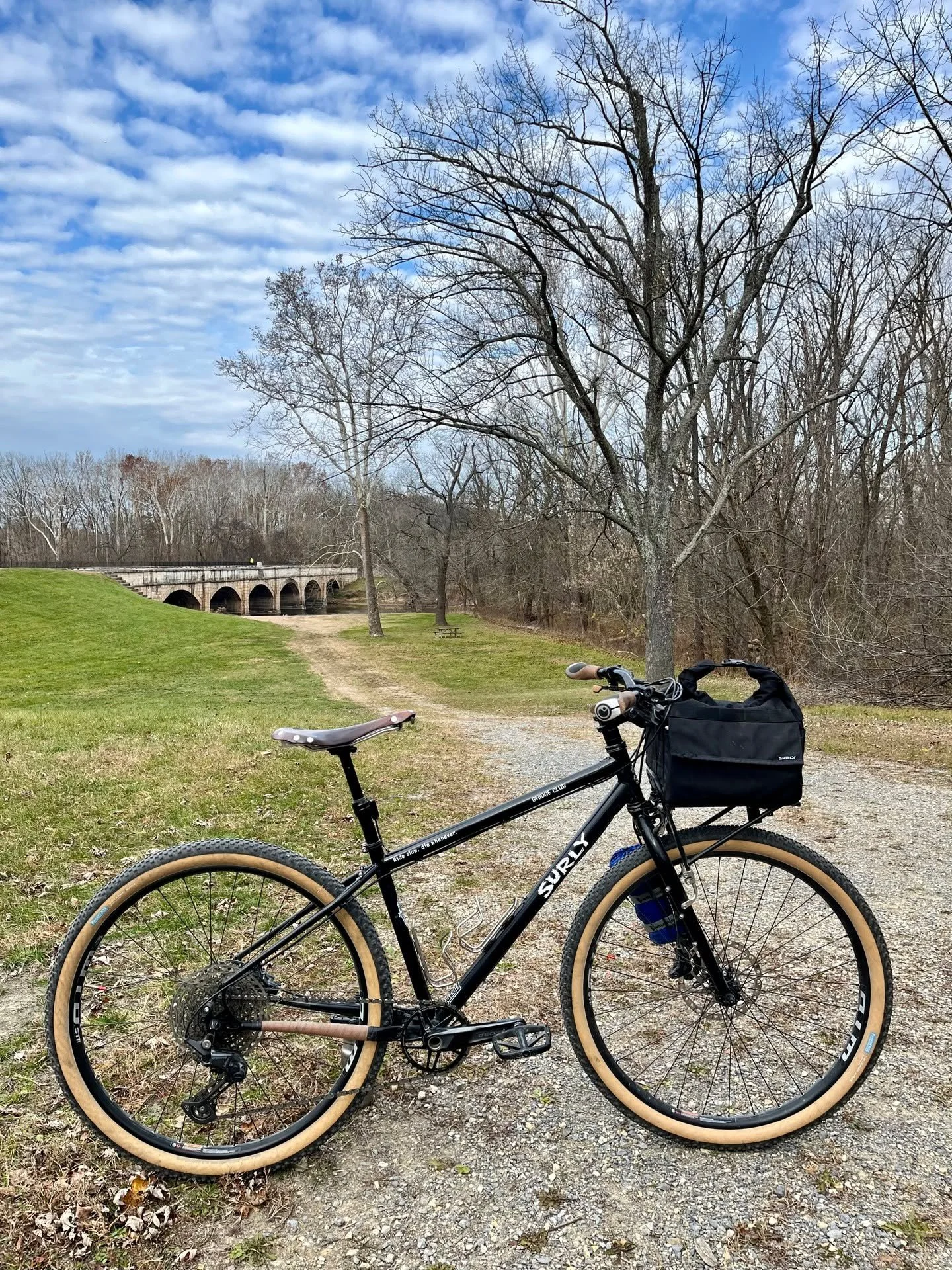 It's a good day to go play outside. Get on your bike and ride someplace you haven't ridden before. Go out and have an adventure. #surlybridgeclub