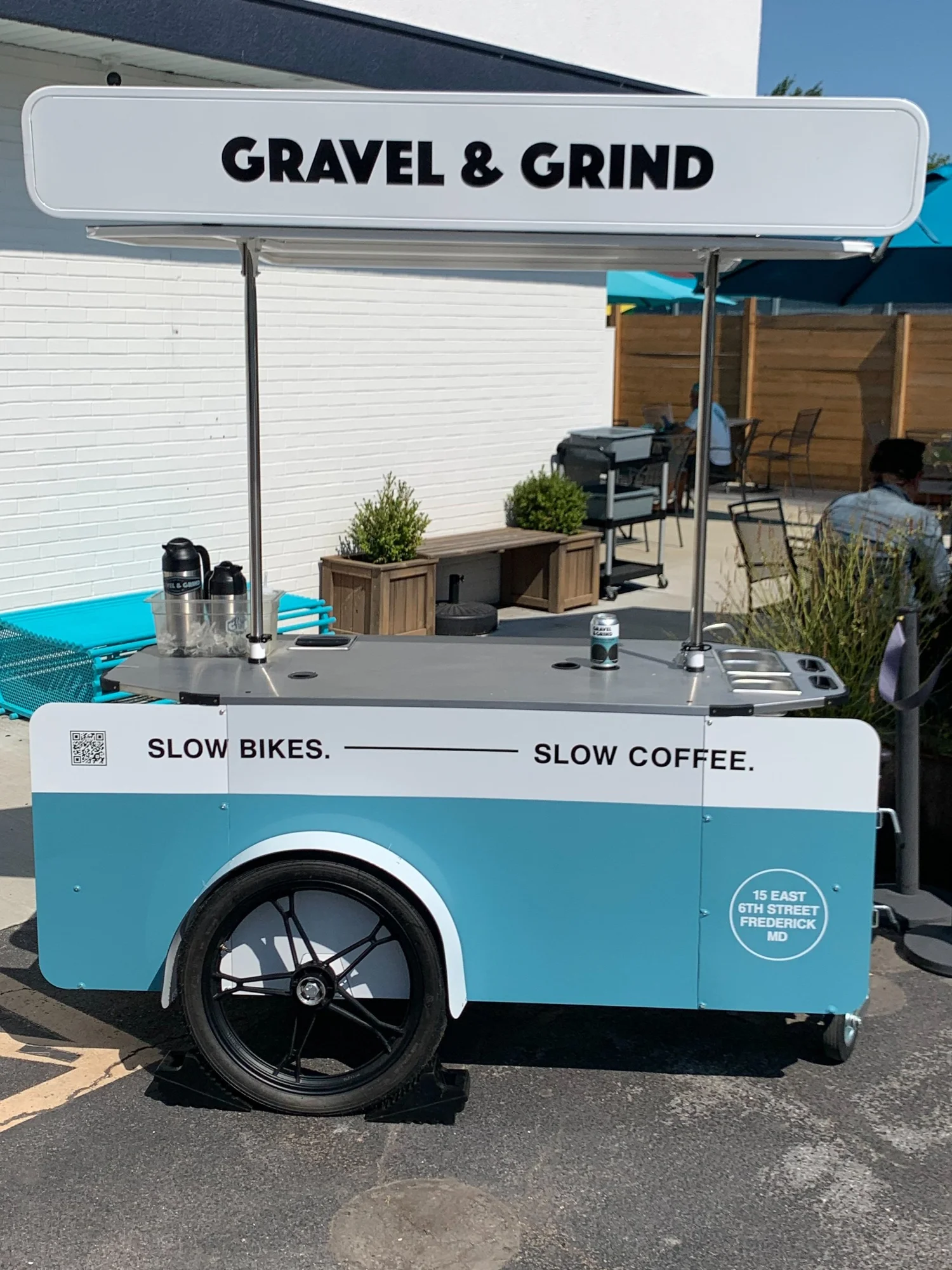 Gravel & Grind Coffee Cart mobile coffee cart and team in Frederick, MD