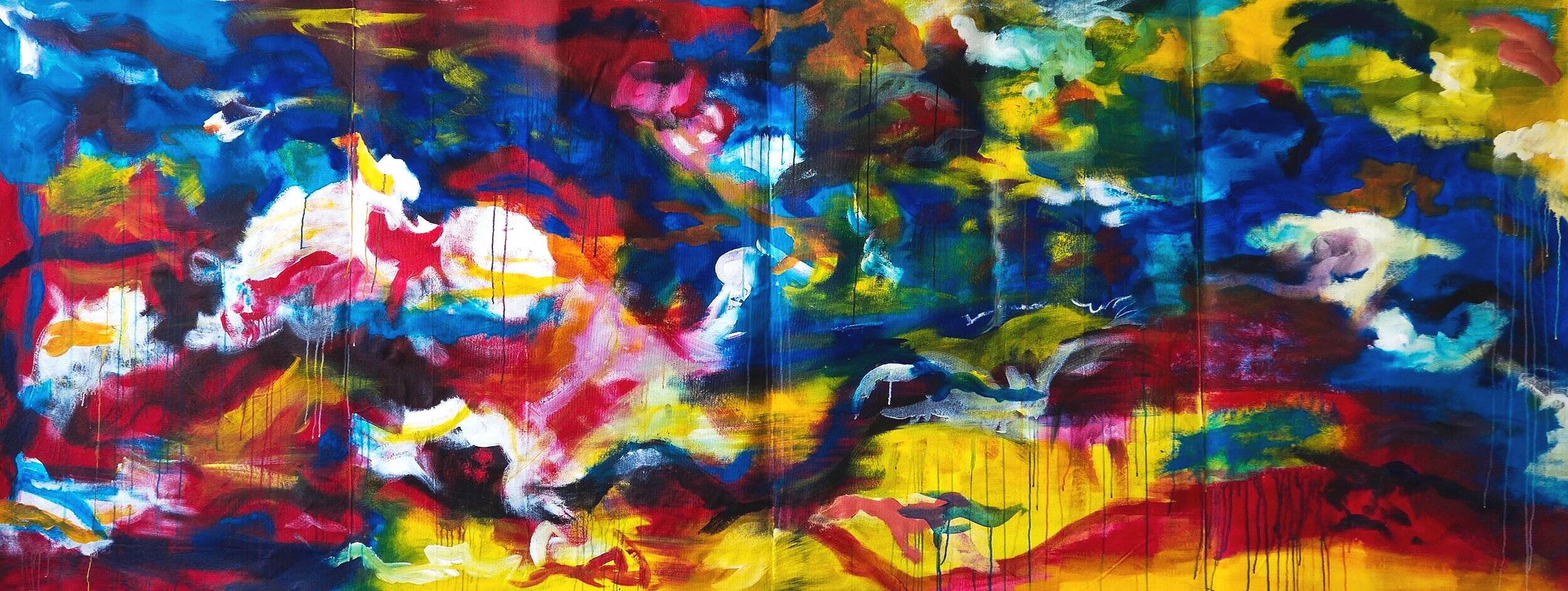 WAVES Berlin Series Acrylic on Canvas 138” x 54” 2019