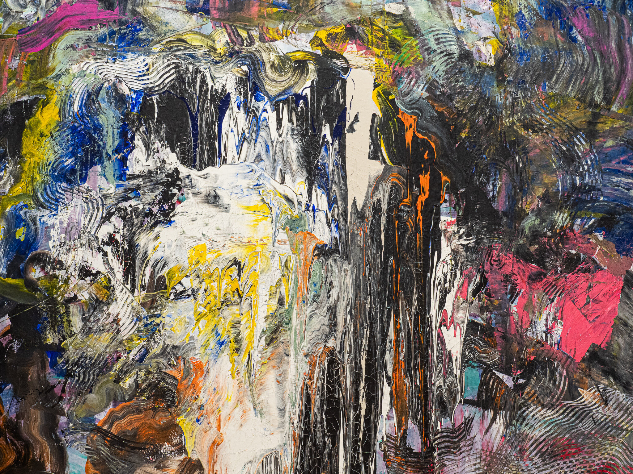SLIPS Juicy Series Acrylic &amp; Gesso on Canvas 60“ x 48”2019