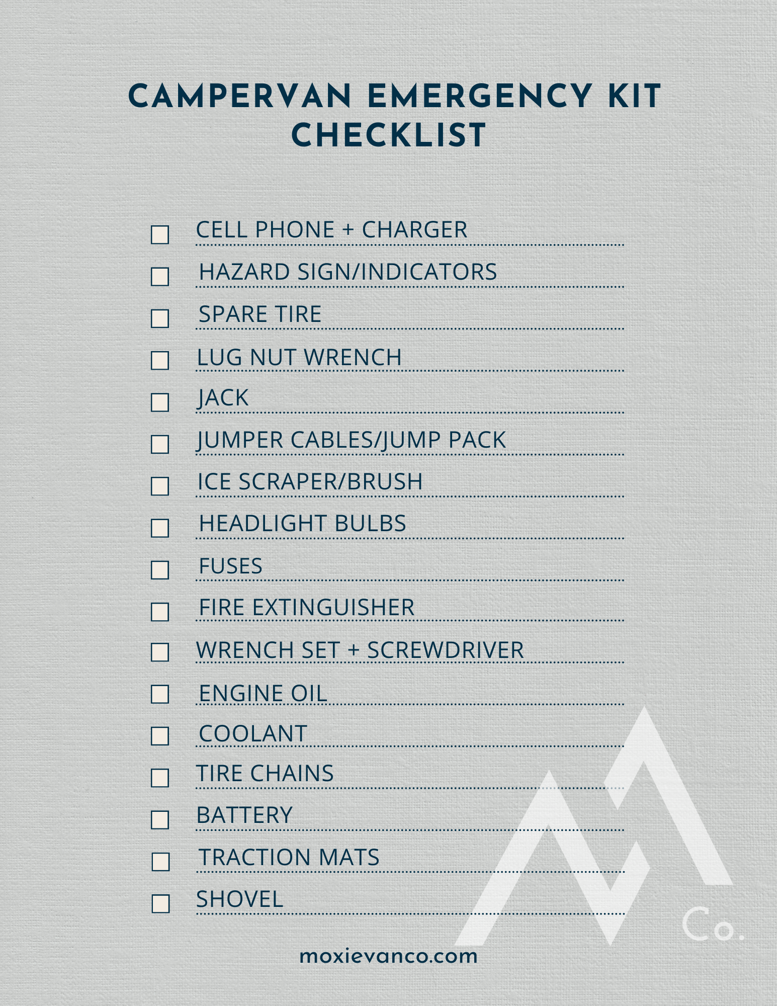 17 Essentials To Keep In Your Campervan – Moxie Van Co