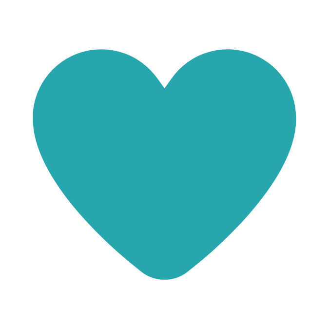 A blue heart shape on a black background.