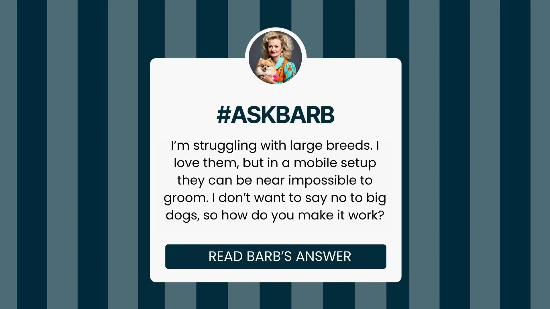 Barb (and Rhonda) on Big Dogs