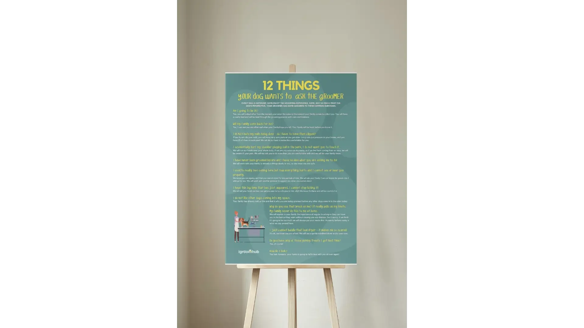 Featured review | 12 Things Your Dog Wants to ask the Groomer poster