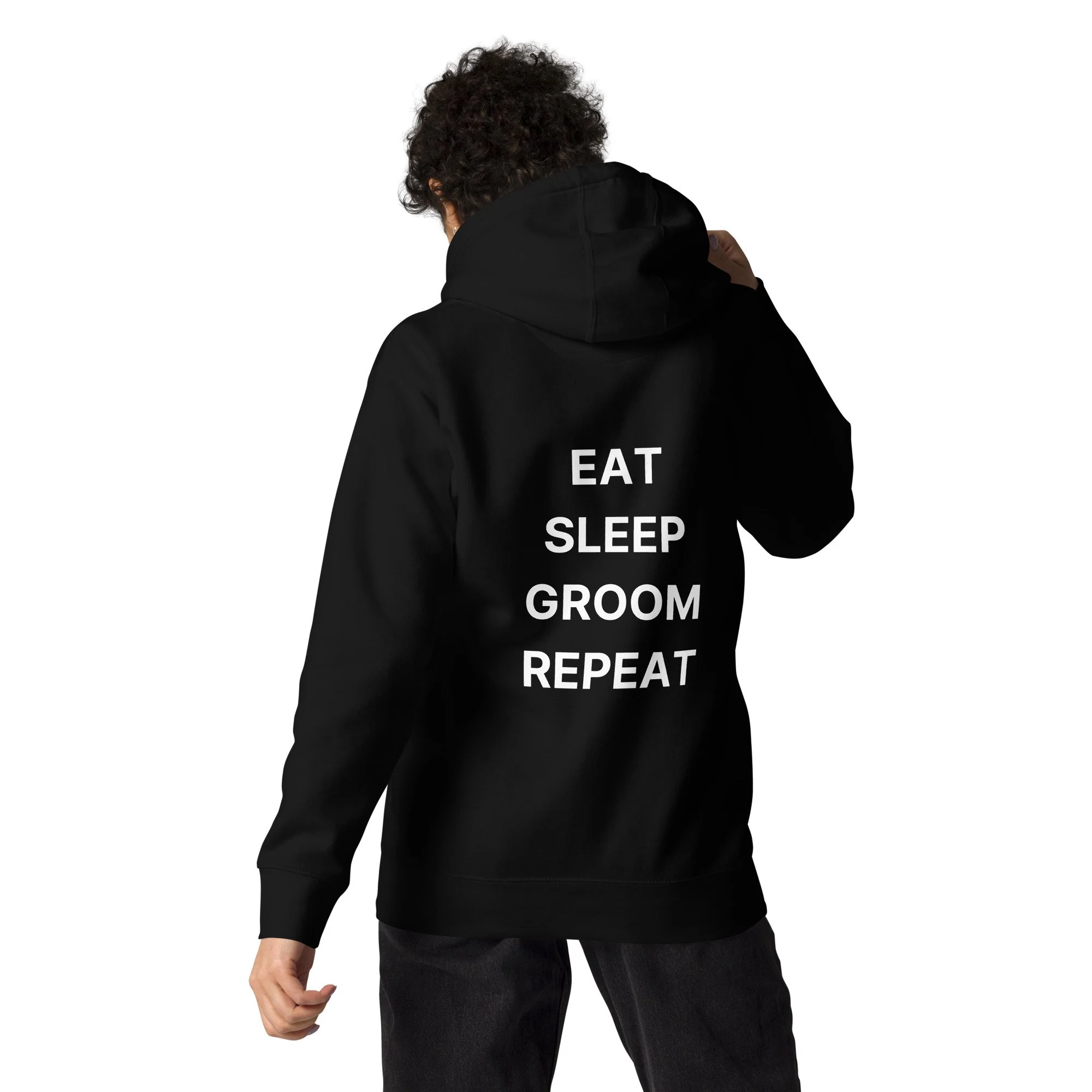 eat sleep groom repeat black hoodie igroomhub 9.jpg