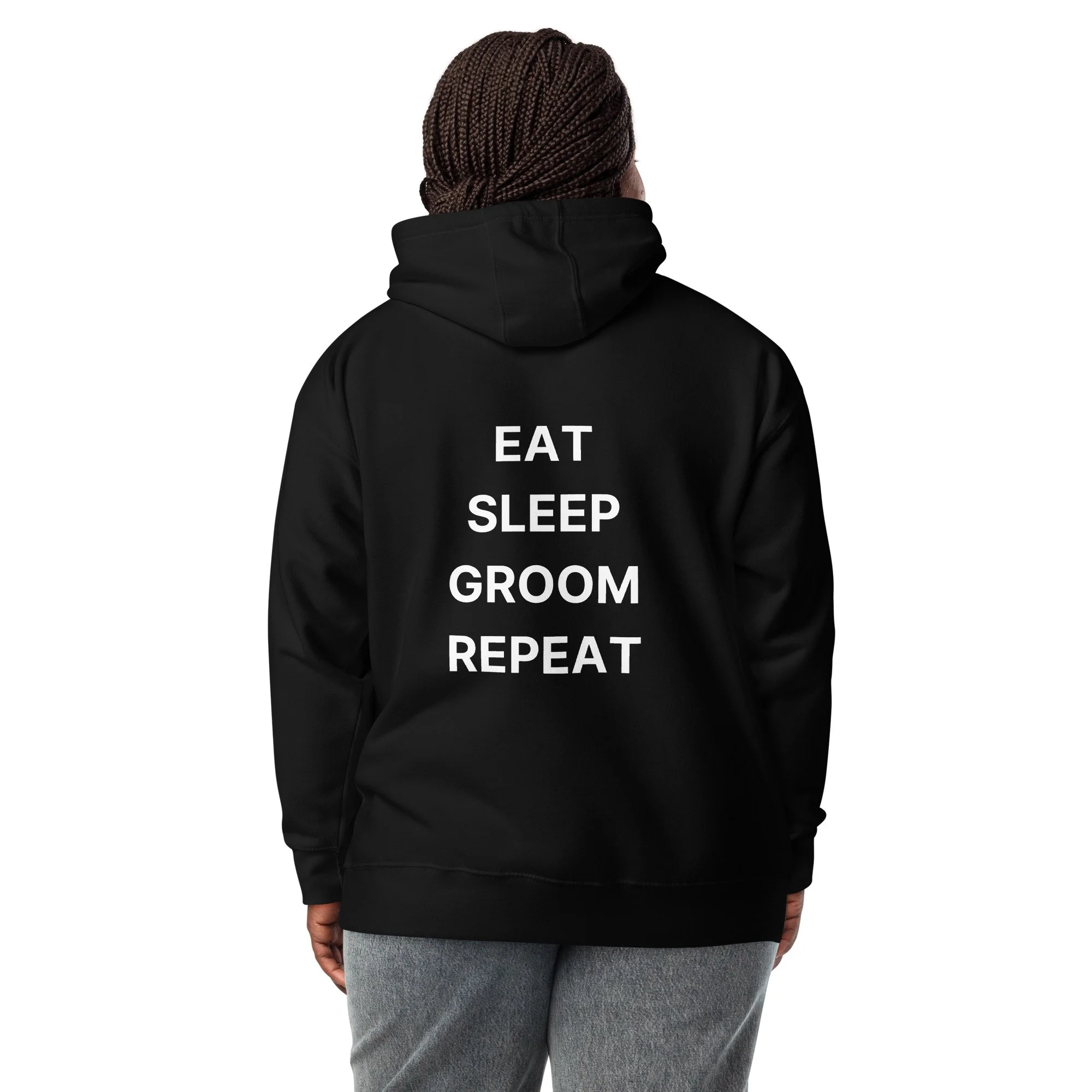 eat sleep groom repeat black hoodie igroomhub 3.jpg