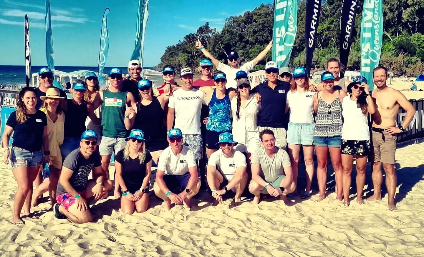 Noosa triathlon we are ready for you! The BRAT family shot on the iconic beach which will host thousands of triathletes tomorrow morning. Good luck!