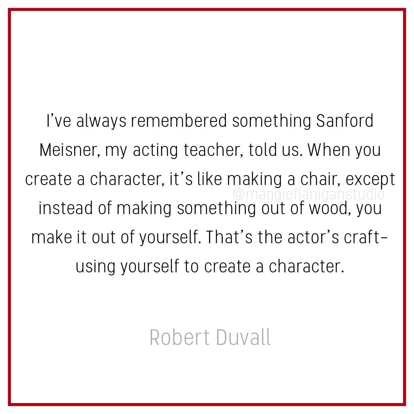 Let&rsquo;s start off our 2021 quotes with one of the greatest actors talking about his teacher. Learn how to build the chair.