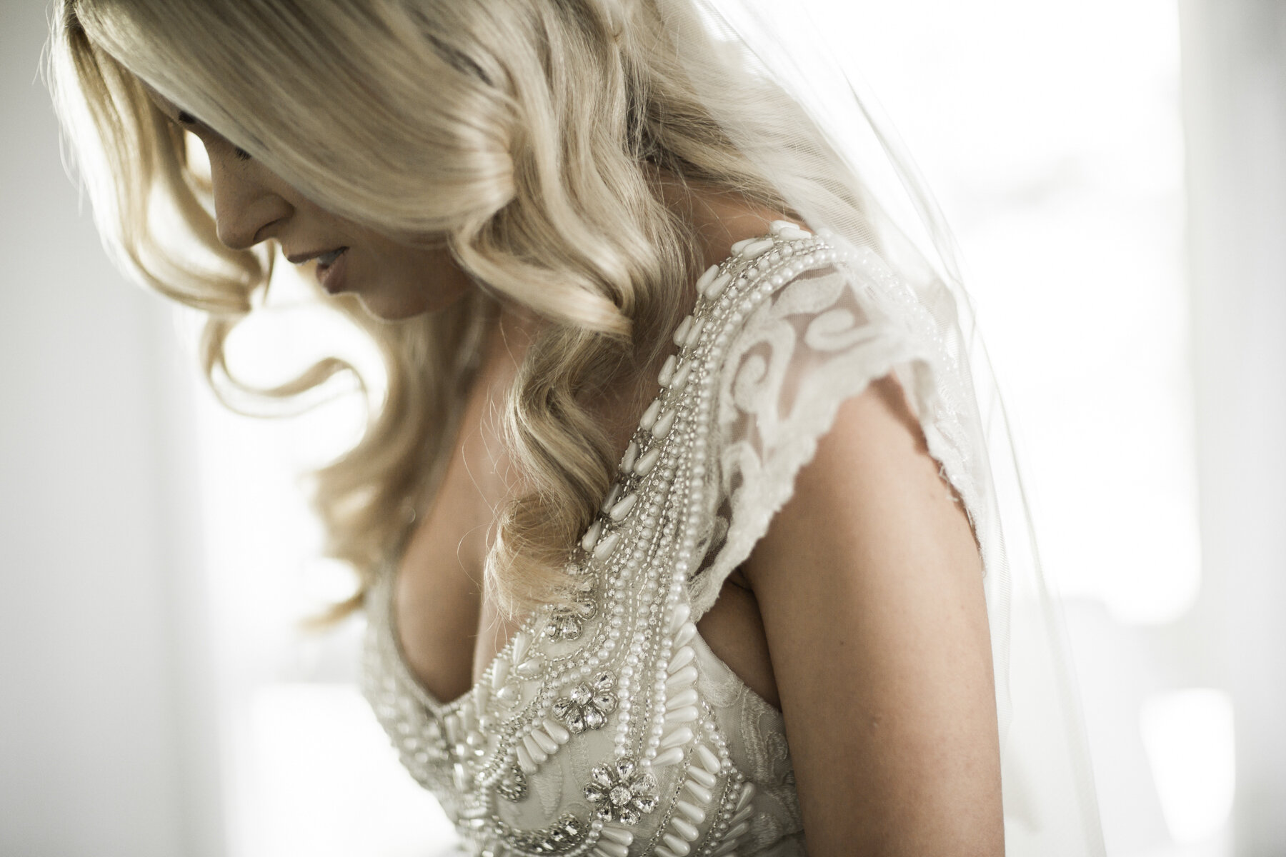 Courtney in her Anna Campbell Gown