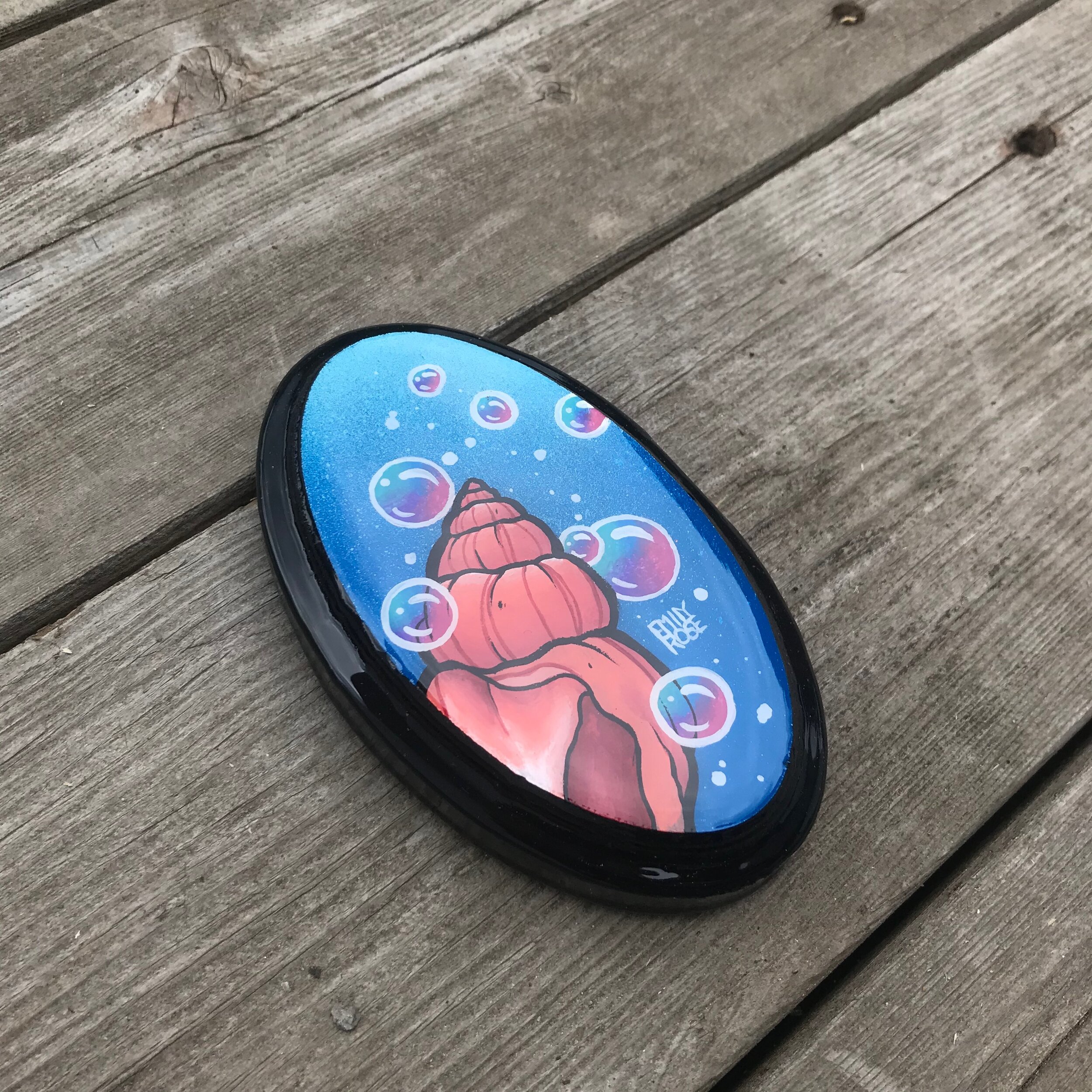 'Bubbling Seashell' painting
