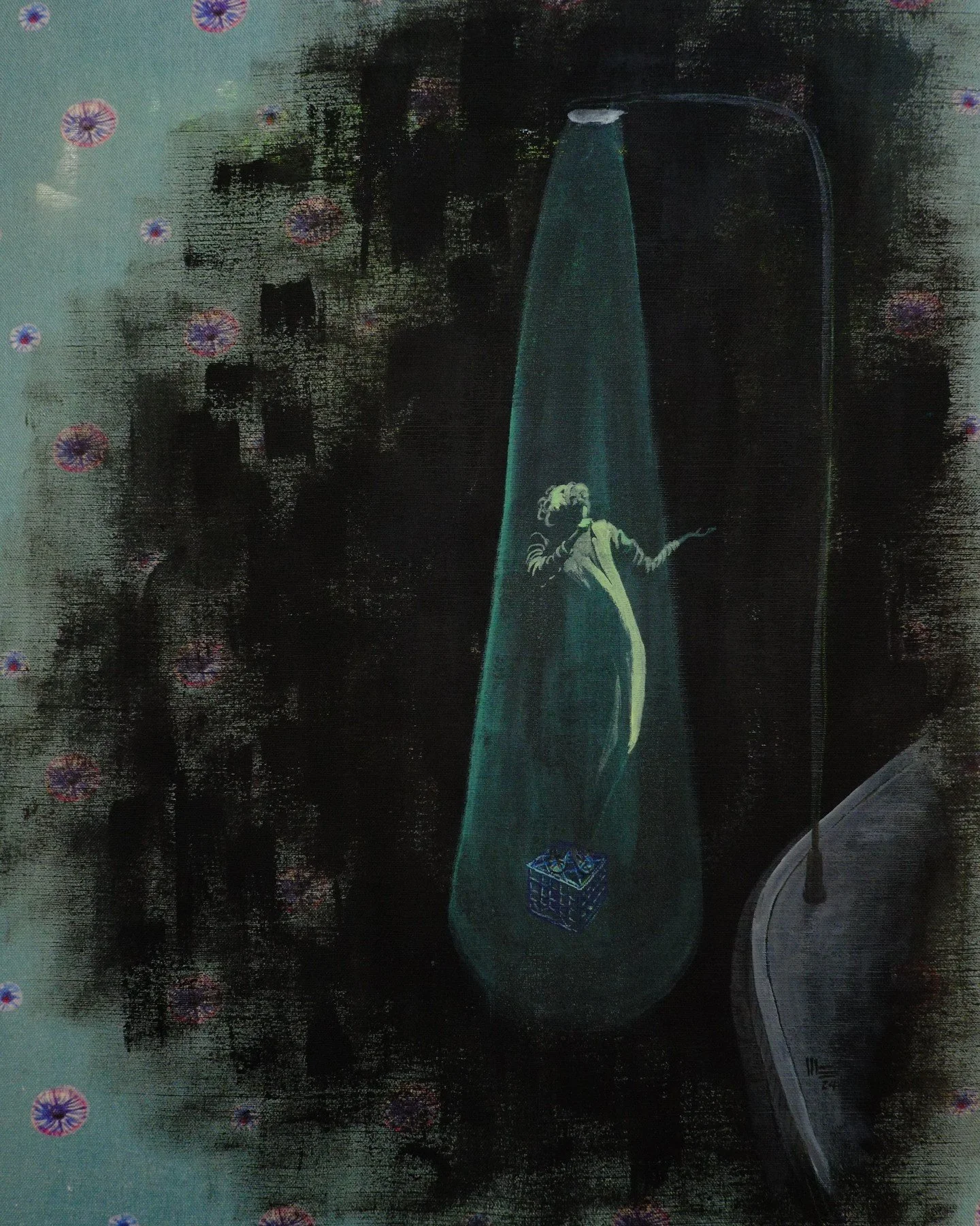 I'm very lucky to have one of my creations in the #fishersghostartaward @campbelltownartscentre 
Go see it before it closes on December 6th!
.
.
.
#artprizes #artaward #fishersghost #paintingonfabric #textiledesign #surfacedesign #surrealism #surreal