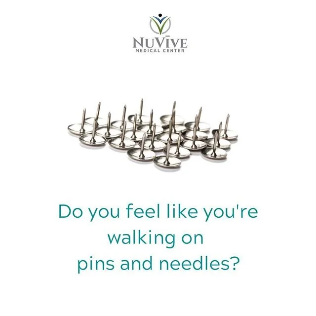 If you are experiencing any of the symptoms of neuropathy, NuVive Medical Center in Branson, Missouri can help.
If you suffer from:
temporary or permanent numbness
tingling
pricking or burning sensations
increased sensitivity to touch
pain
muscle wea