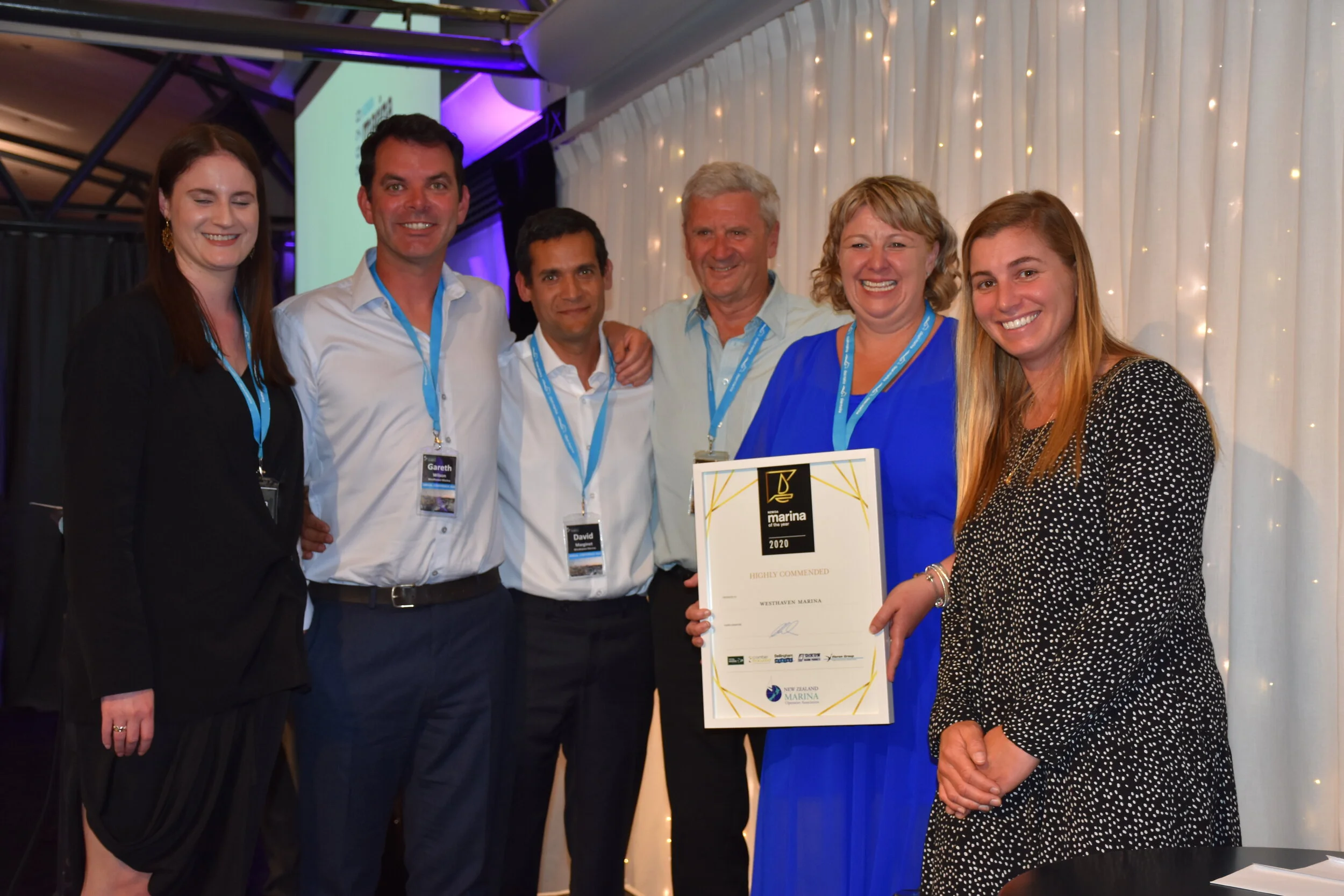 The Westhaven Marina Team collected two certificates in the Awards programme.