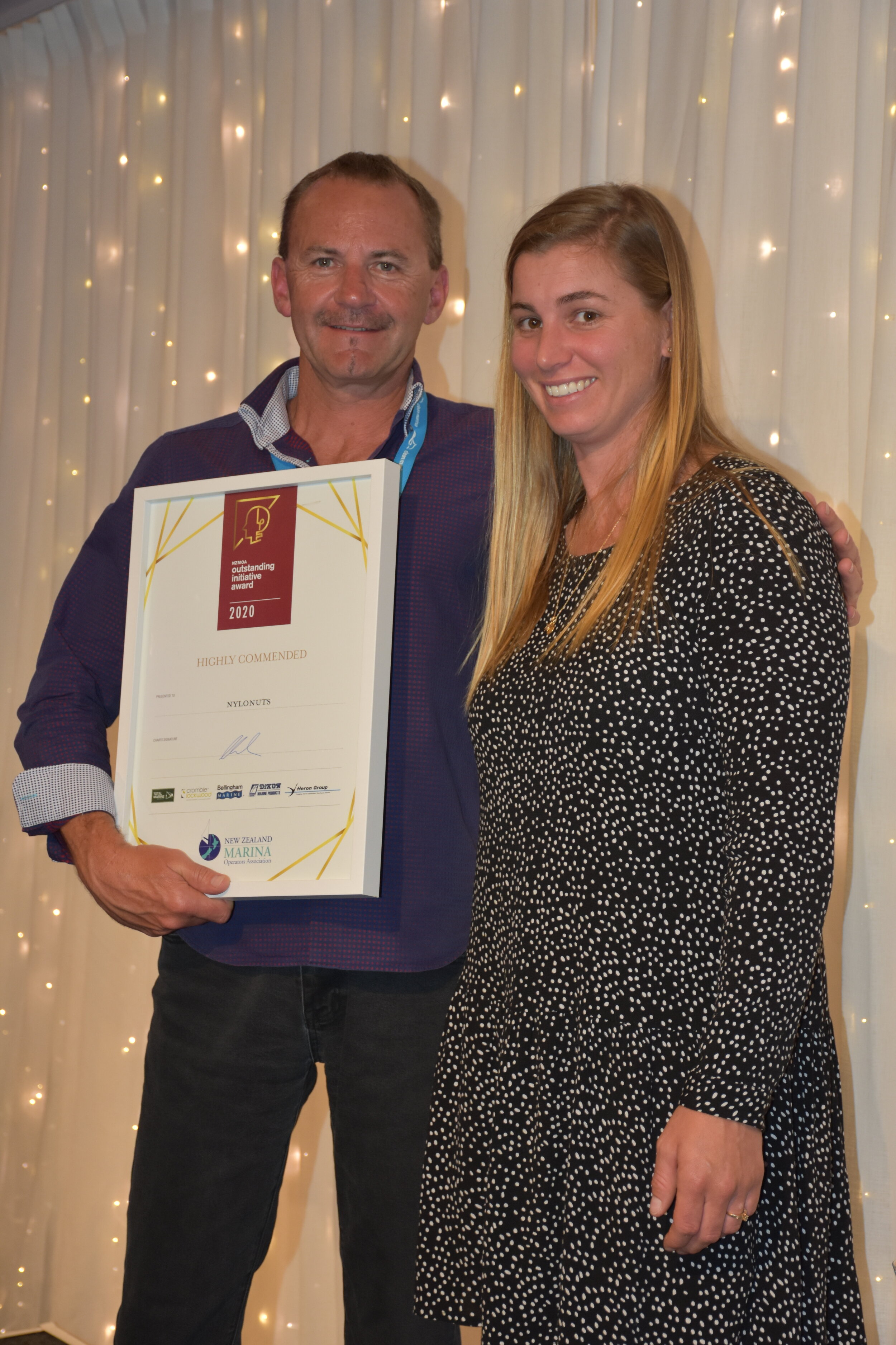 Darcy Blackmore of Nylonuts (left) with Bianca Cooke from NZ Ocean Racing