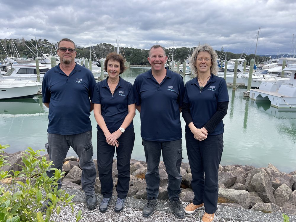 Whangamata Marina Clayton Paice, Susan Amos, and Julie Simmiss.jpg