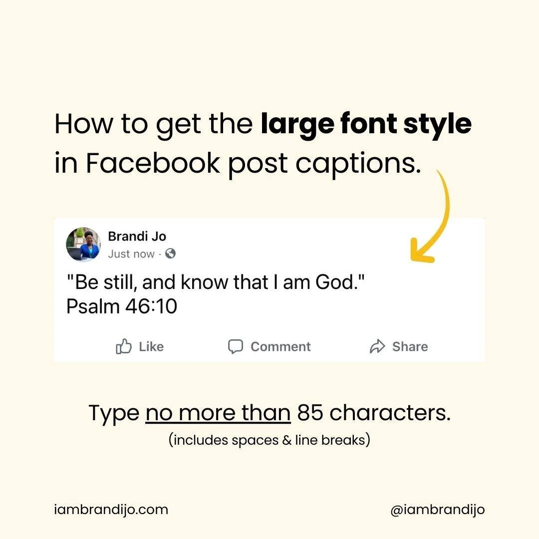 How are people posting Facebook status updates with large text font? 

It has to do with your character limit.
⚠️ Max = 85 characters.

But first, what counts as a character? A letter, number, symbol, space, line break, digit, etc in a single post. 
