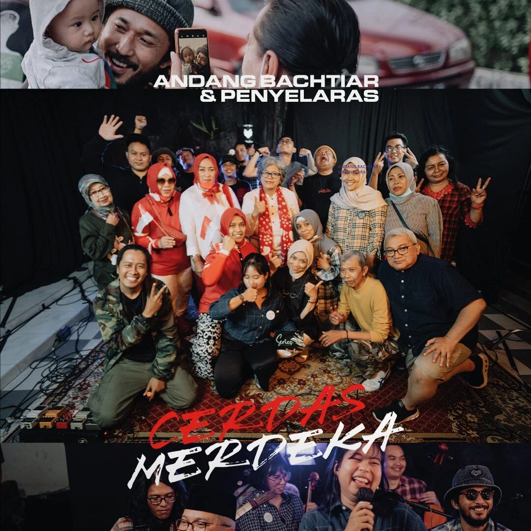 Untuk yang terlibat dalam pelaksanan konser Cerdas Merdeka MALANG, terima kasih!

Kami selalu diterima dengan hangat oleh keluarga Magelang 9, terima kasih khususnya untuk kakak dan adik Andang Bachtiar yang ikut nyanyi haru di lagu Pulang. 🥲

Mas R