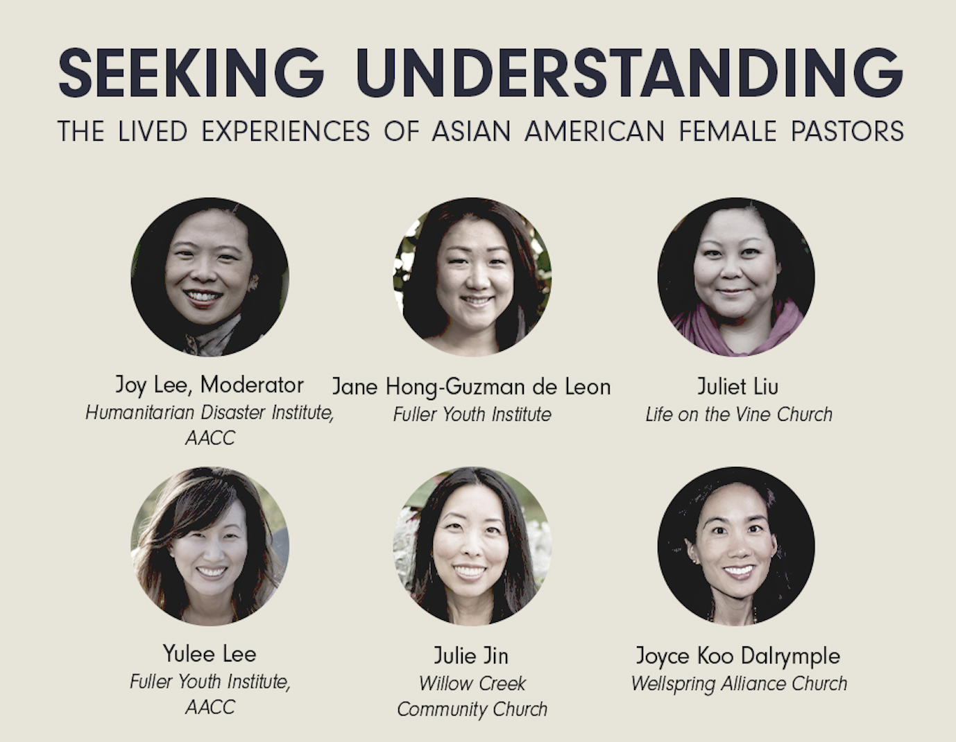 Lived Experiences of Asian American Female Pastors @ December 3, 2021 in Chicago