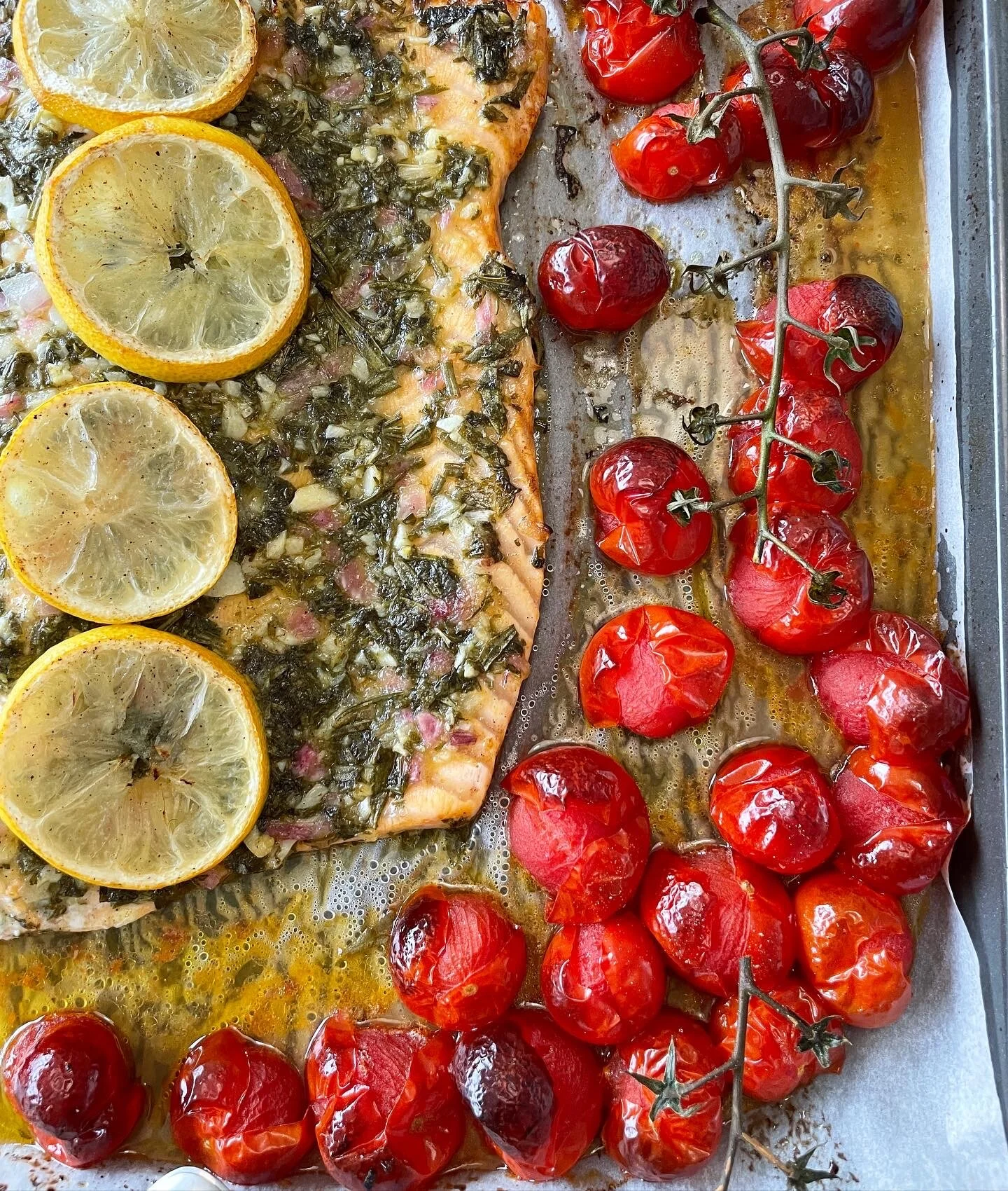 Lemon Herb Salmon Bake 