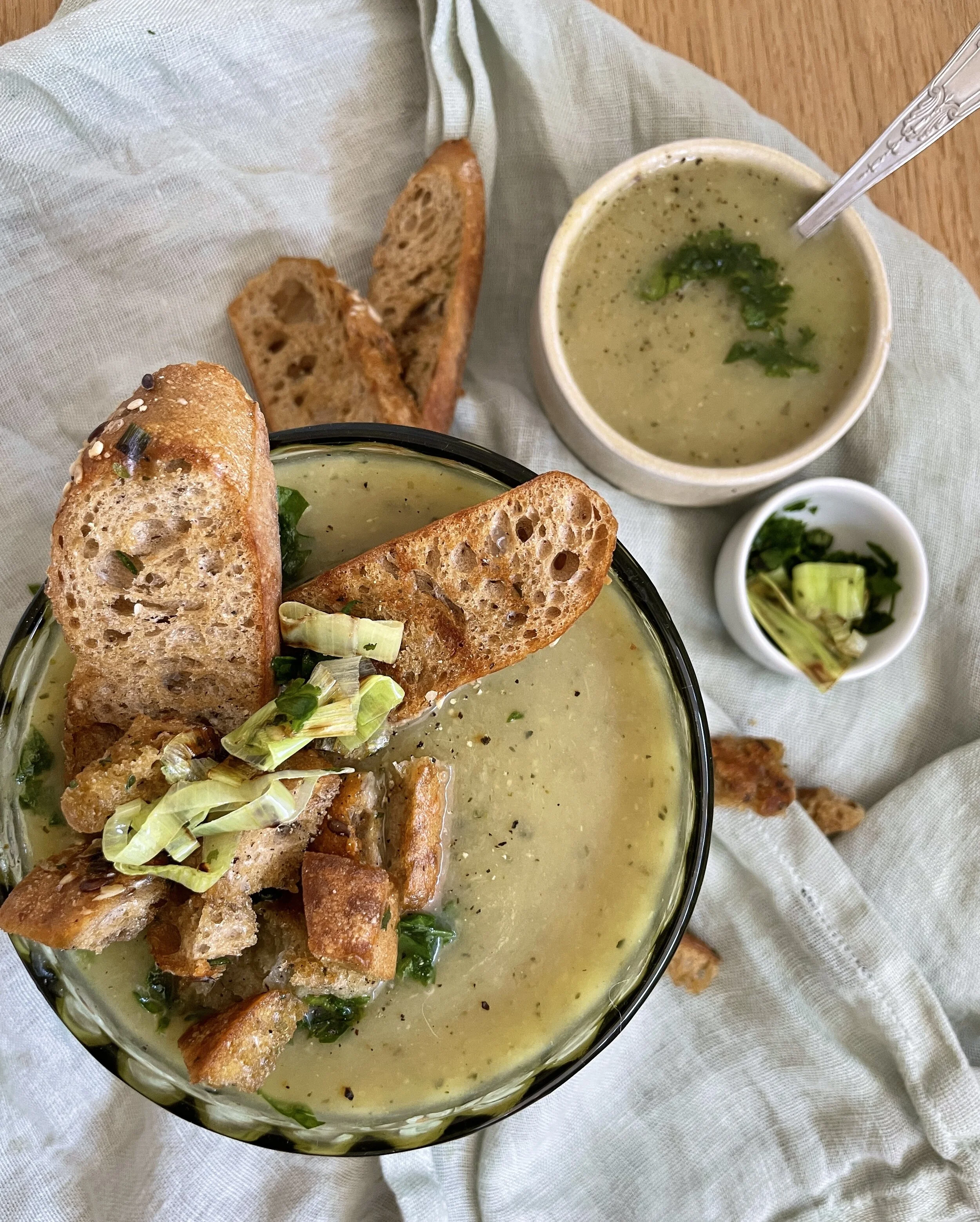 Zucchini Leek Soup  