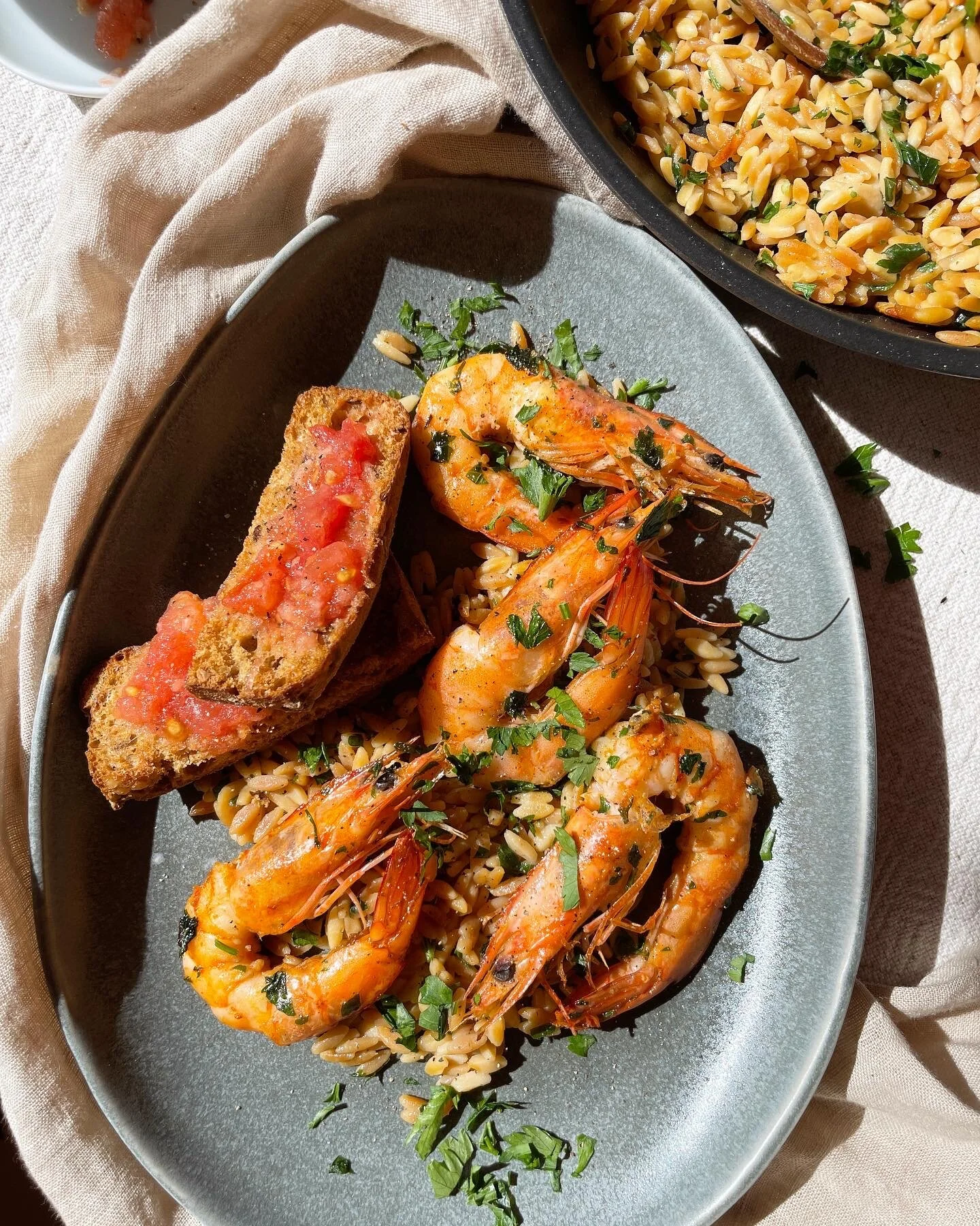 Garlic Prawns w/ Pan Con Tomate