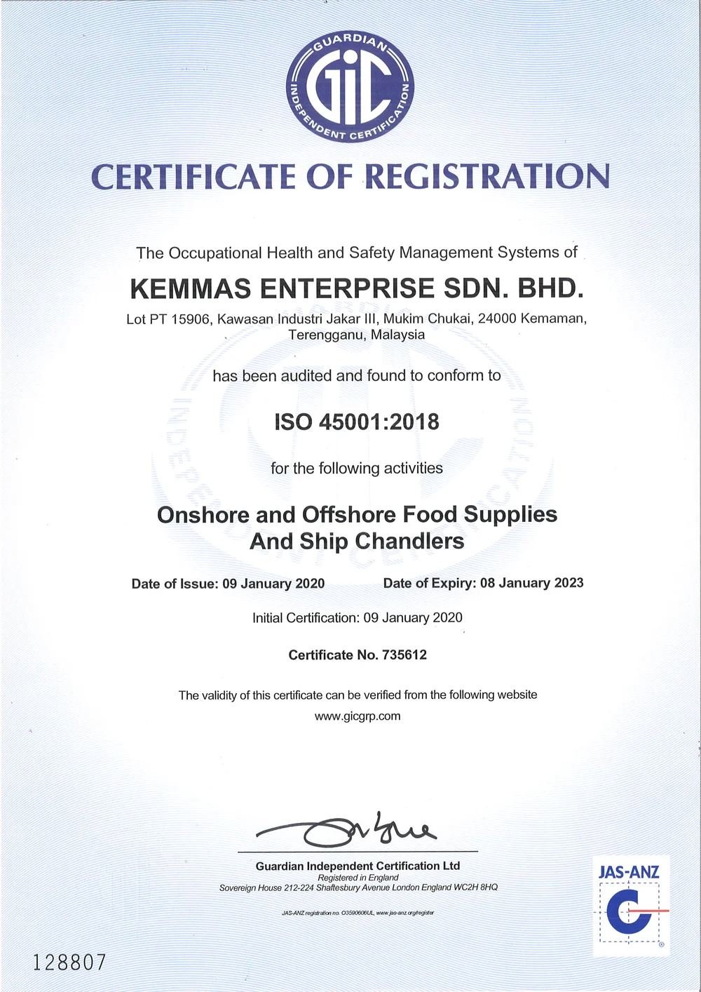 Kemmas Iso Qesh Policy