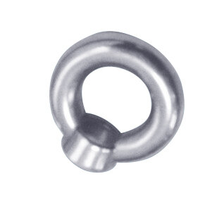 MroMax Lifting Eye Nut M6 Female Thread 304 Stainless Steel Round Shape for Rope Fitting Silver Tone 8Pcs 