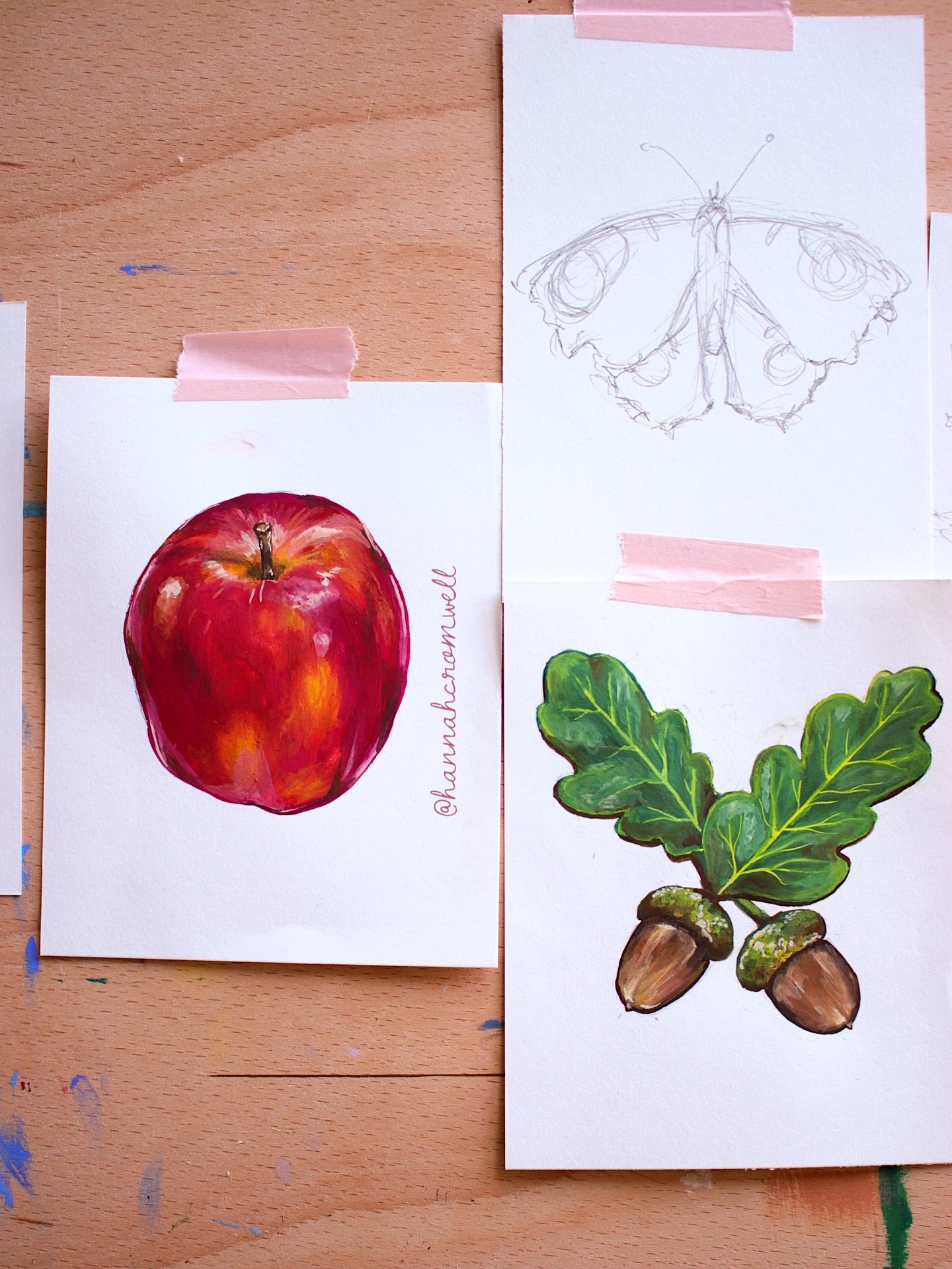 Little autumn paintings 🍎🍂

#gouache #gouachepainting #illustration #autumnartwork #applepainting