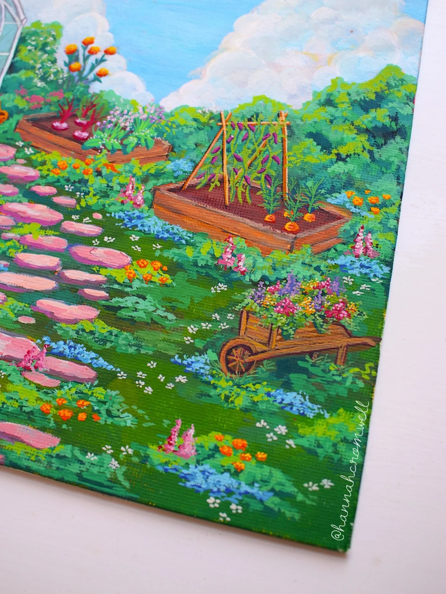 So many tiny details 🥹🌱 I&rsquo;m finally getting around to photographing all the art I&rsquo;ve made over this last year and honestly the task seems endless! But I&rsquo;m slowly getting there ✨ 
I painted this piece in August, I have no idea how 