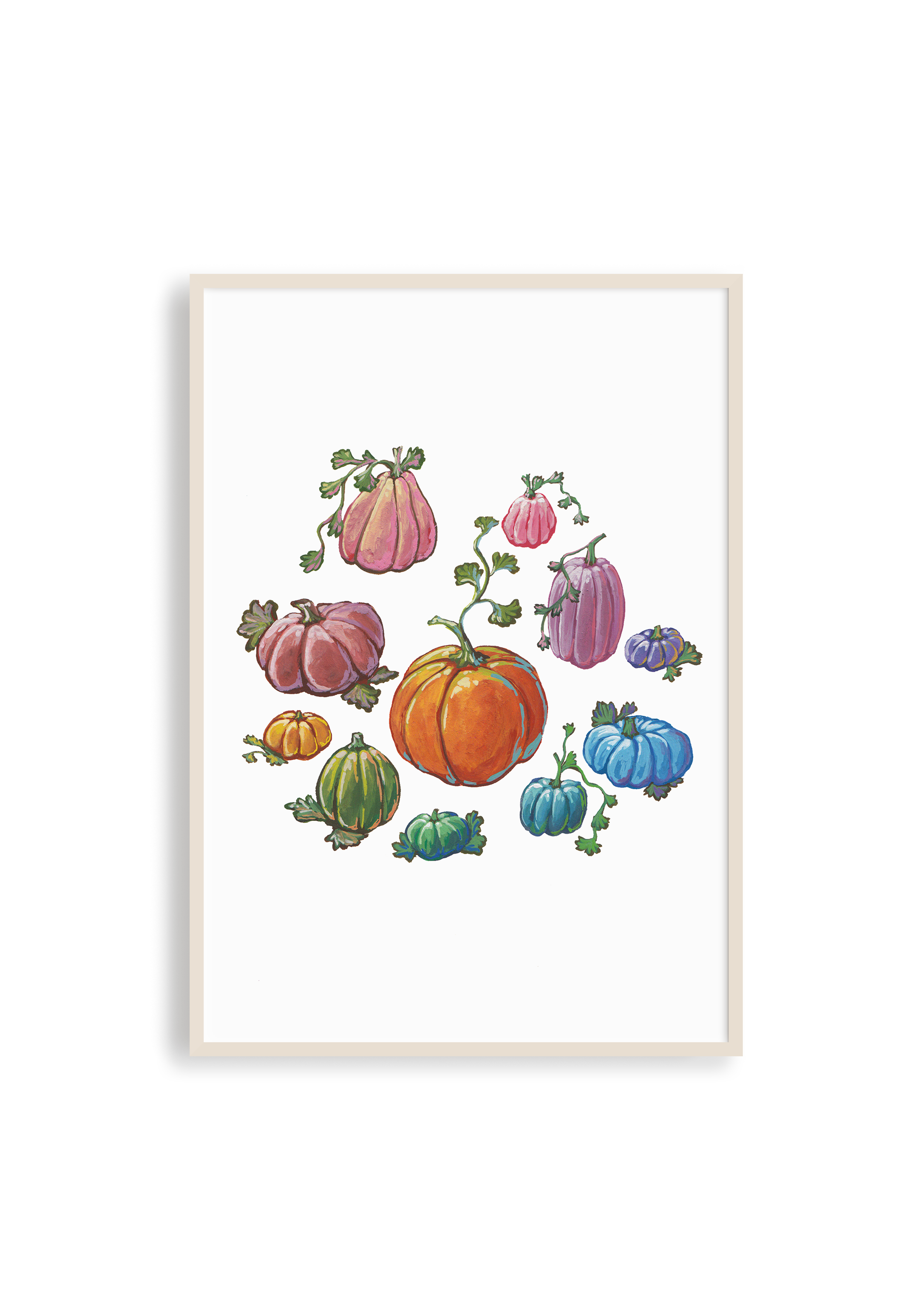 Rainbow Pumpkins Print
