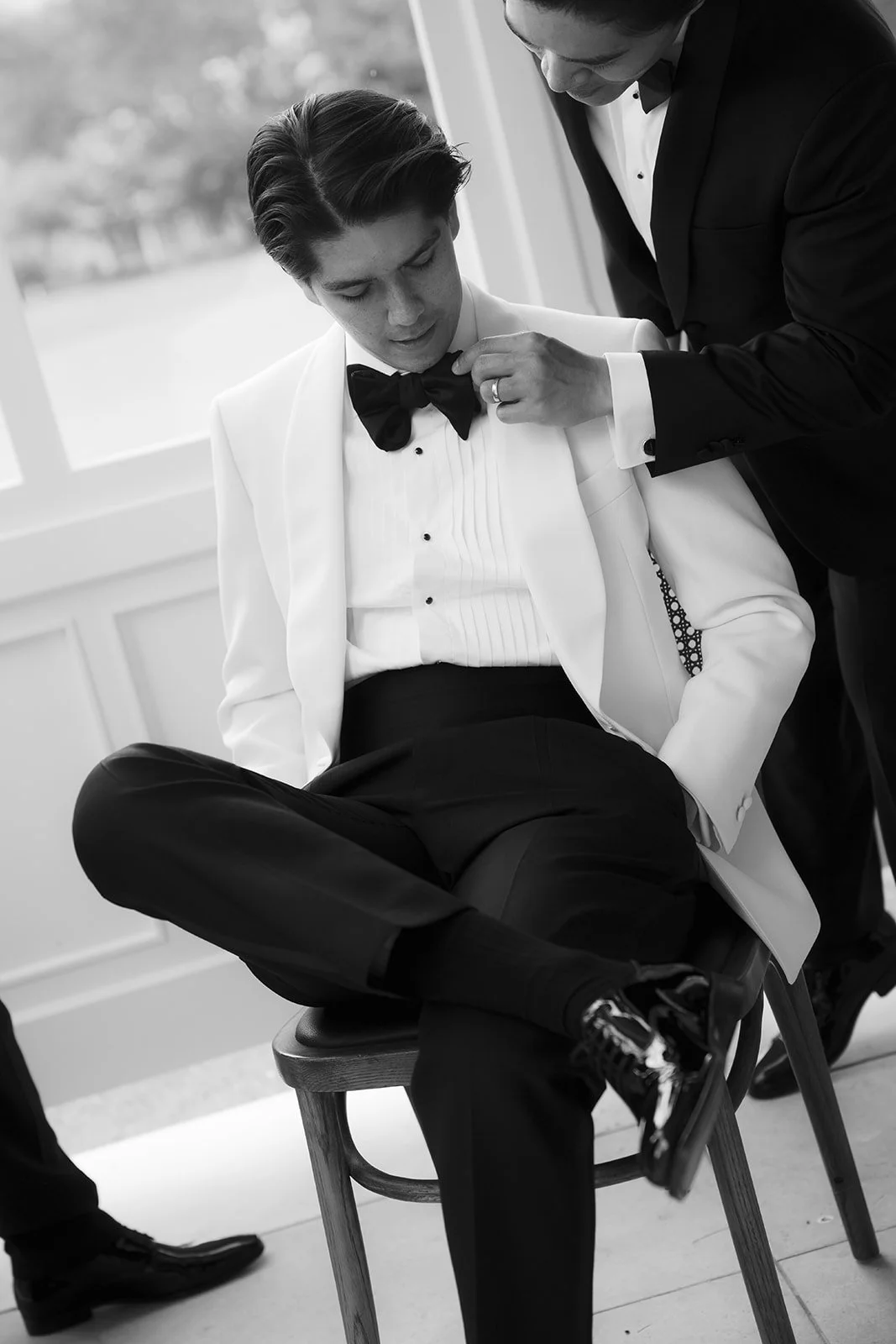 Groom getting ready at Millbrook Resort Queenstown wedding morning