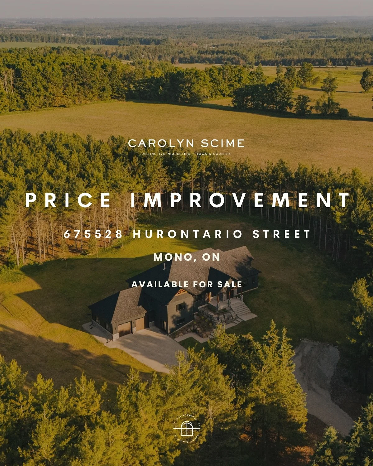 Price Improvement ✨675528 Hurontario Street, Mono, ON📍🌲

Nestled among pine trees on 24 private acres in Mono Township, this newly completed custom home offers 4,800 square feet of thoughtfully designed living space on two floors.&nbsp;

The main l