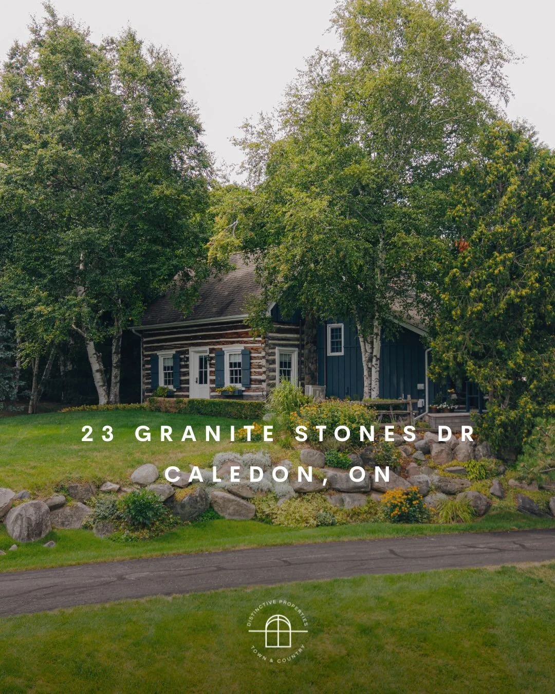 Granite Stones Drive 

Set on 2.5 acres, this updated log home is beautifully positioned within its natural surroundings, well back from the road and exceptionally private. The log portion of the home was brought from the Ottawa Valley and gives the 