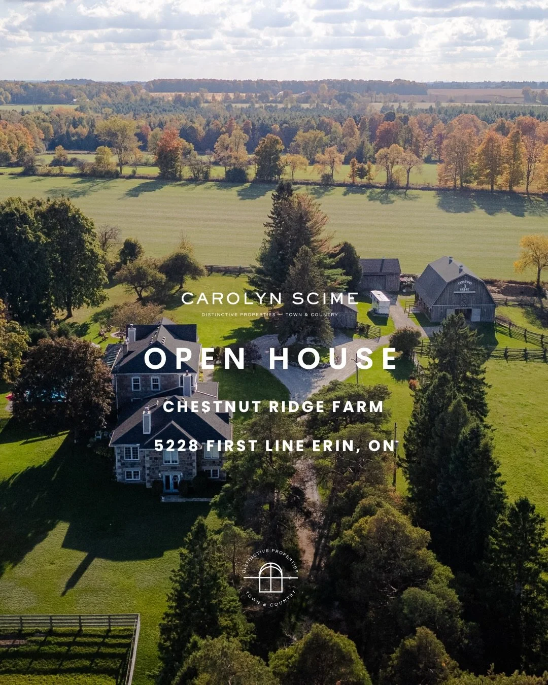 Join us for an Open House
Saturday, September 12 | 1&ndash;3 PM
5228 First Line, Erin 

Chestnut Ridge Farm 🌿

A timeless country estate where exceptional equestrian living meets refined rural charm. Thoughtfully designed for horses and the people w